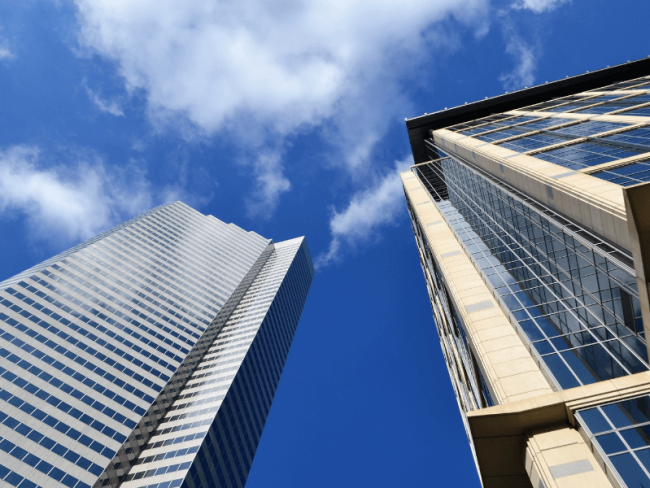 Picture of Buildings with a Blue Sky Backdrop