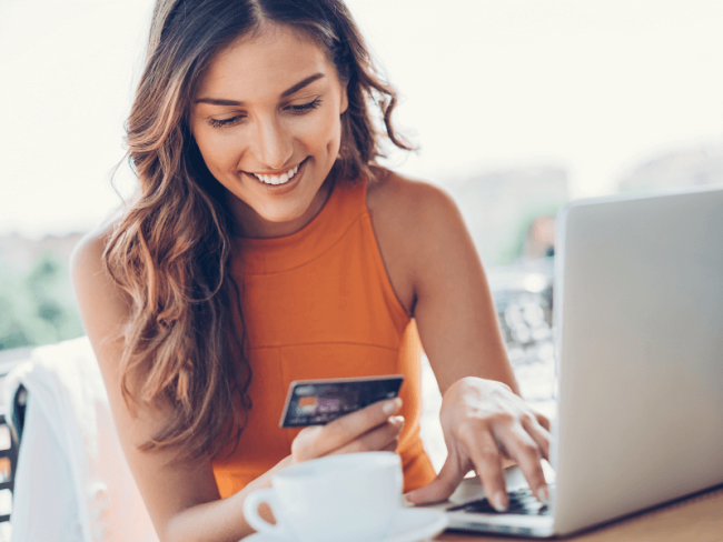Business Owner using credit card to make a purchase Business Owner using credit card to make a purchase