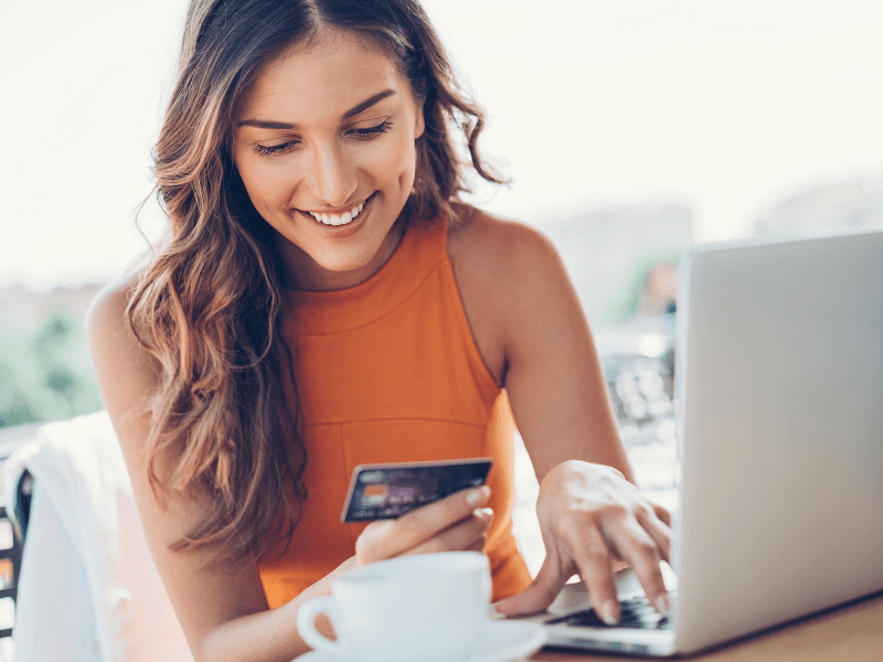 Business Owner using credit card to make a purchase